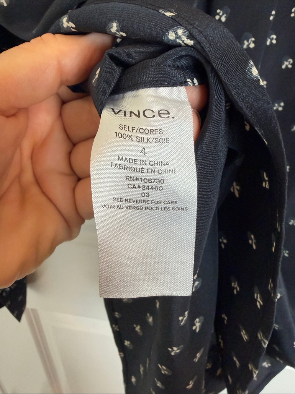 Vince Silk Button Down Blouse 4 - Picture 4 of 5